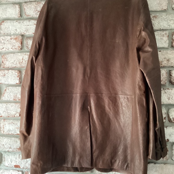Robert Graham Brown leather Sport coat - Picture 4 of 7